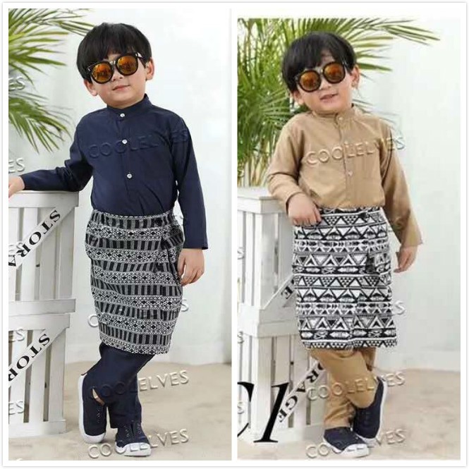  HARGA  TERMURA Kids Boy Baju  Raya Set with Sarung Shopee  