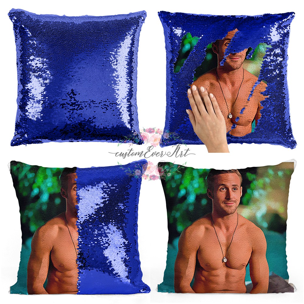 Ryan Gosling Topless Sequin Pillow Sequin Pillowcase Two Color
