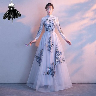 long sleeve event dress