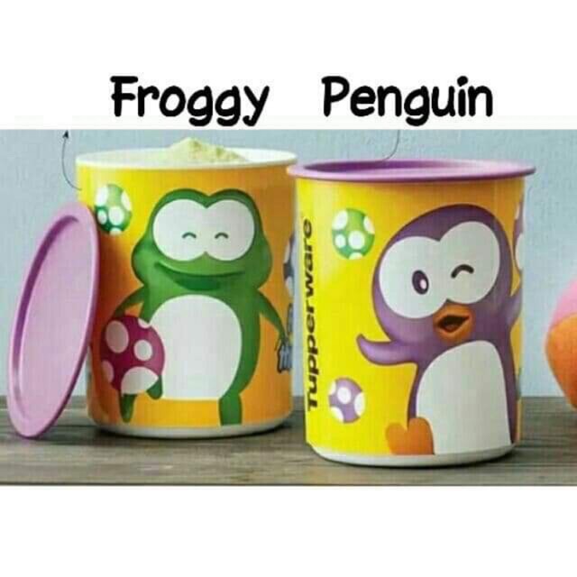 Tupperware Playful Froggy Canister/ Playful Penguin