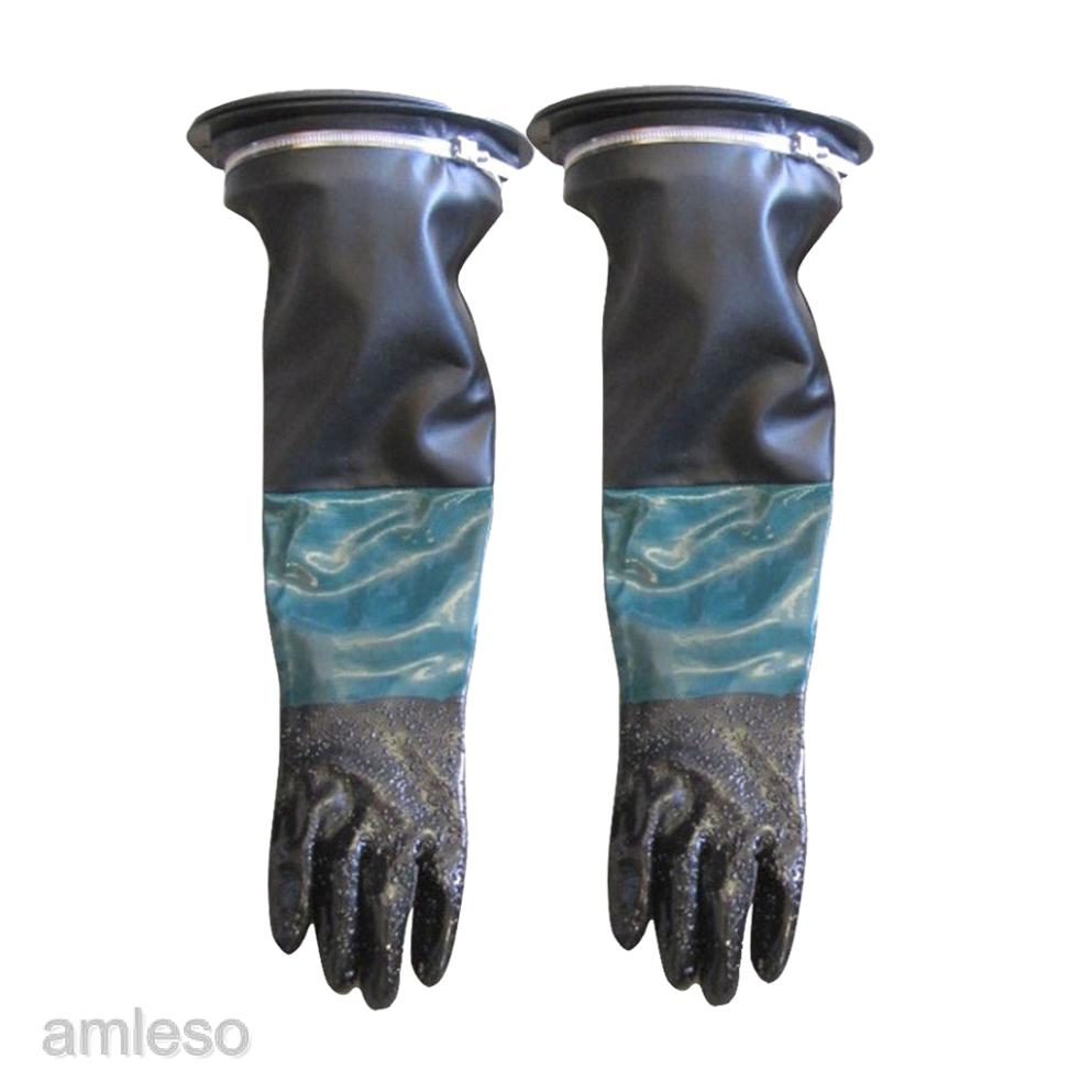 60cm Heavy Duty Sandblasting Gloves Set 7\" x 24\" Sandblasting Sand