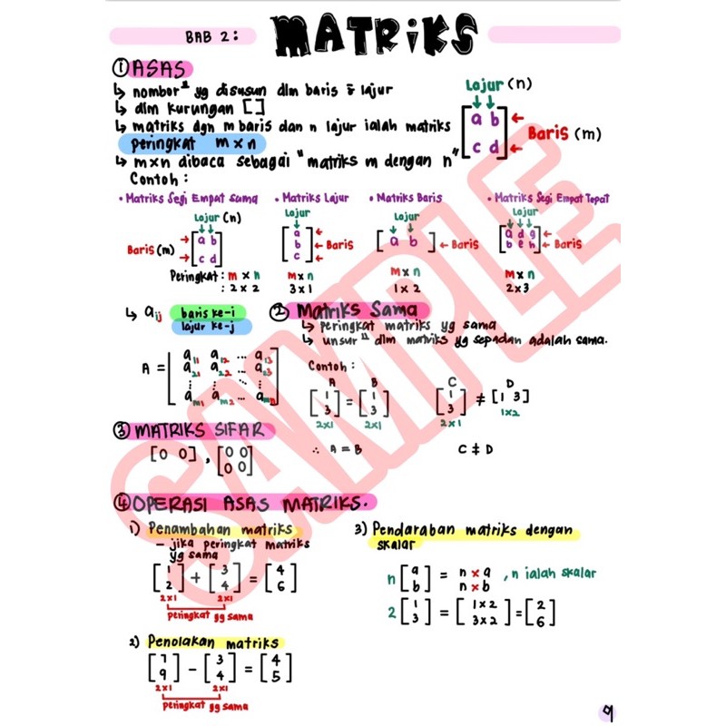 2022 Nota Latihan Matematik Kssm Tingkatan 5 Ebook Pdf Nota Berwarna Latihan Lengkap Dengan Jalan Kira Shopee Malaysia