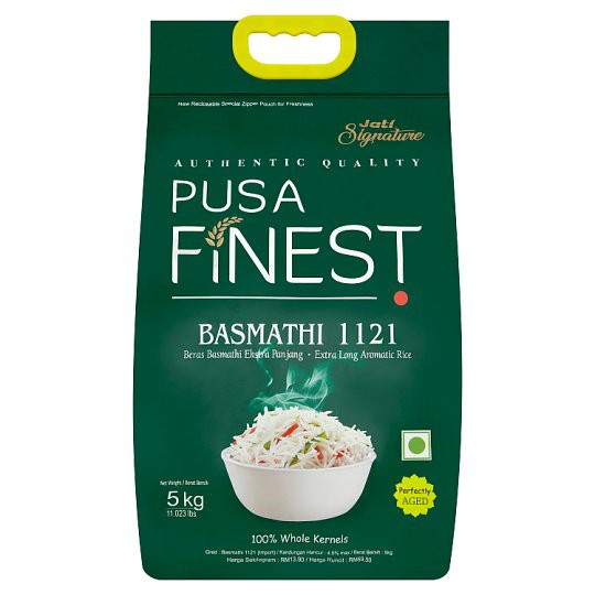 Jati Signature Pusa Finest Basmathi 1121 5kg ( Free Shipping) Shopee