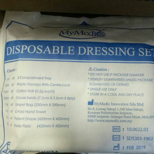 Exp Jan 2024 Choice Disposable Dressing Sets 1s Shopee Malaysia