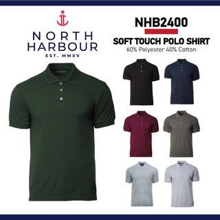 NORTH HARBOUR Unisex Men Women Best Selling Polo Shirt Soft-Touch Plain Cotton Polyester Baju Polo Shirt NHB2400 Group E