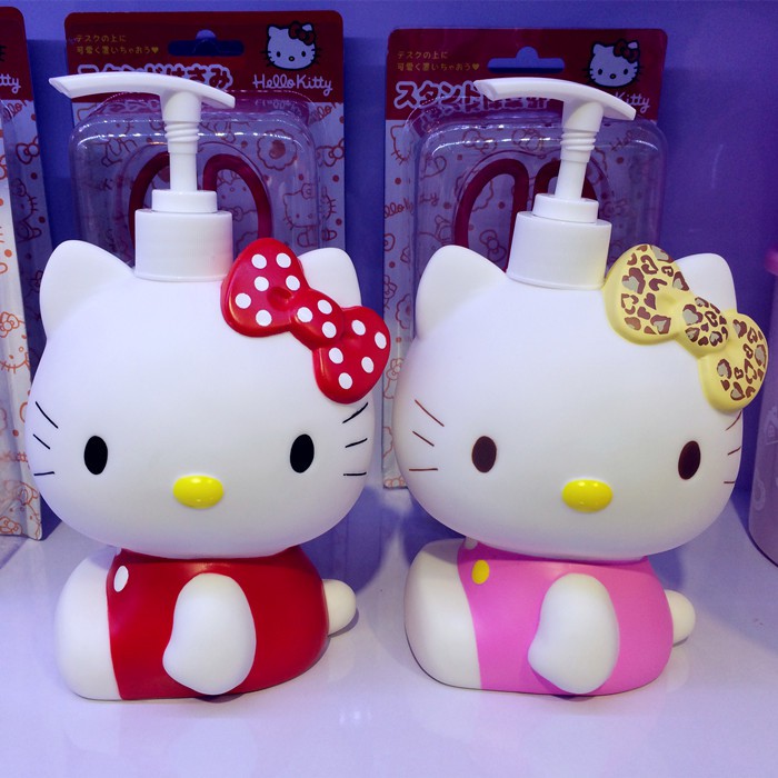 600ml Hello Kitty Hand Sanitizer Shower Gel Empty Storage Bottle