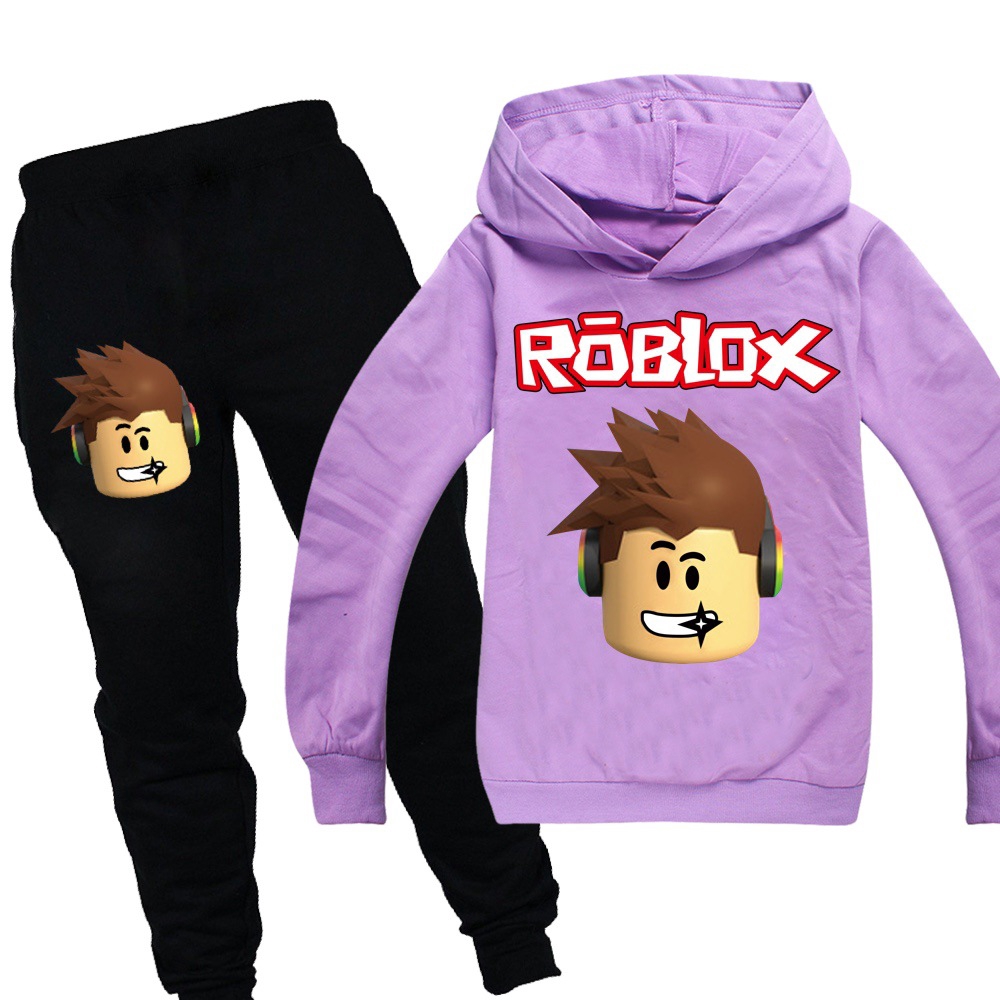 Roblox Kids Hoodies Pants Suit For Boys And Girls Two Pieces Set Children S Cartoon Birthday Gifts Ready Stocks Shopee Malaysia - roblox garfield pants