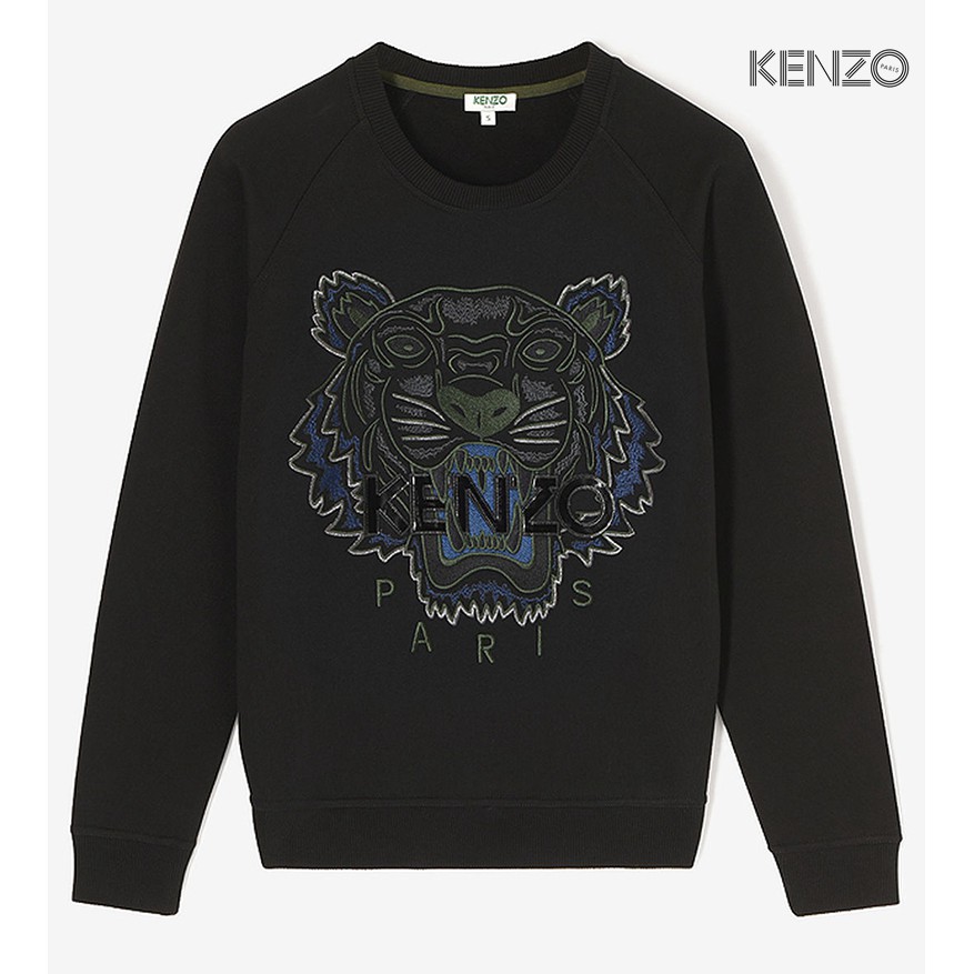 black and silver kenzo jumper