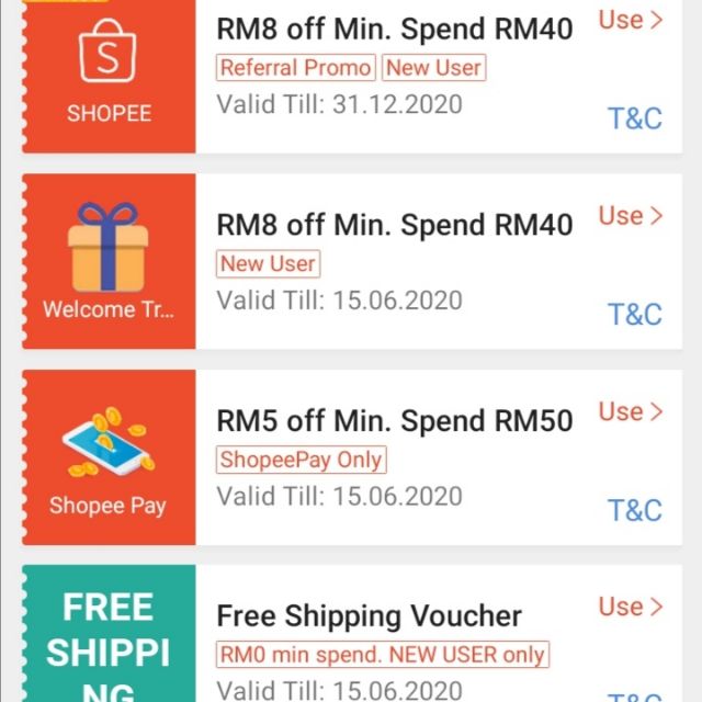 shopee code new user
