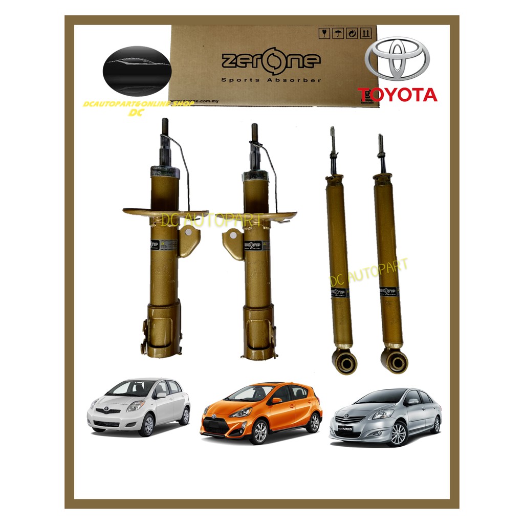 Zerone Sprot Toyota Vios Ncp93 Yaris Prius C High Performance Oe Heavy Duty Frotn Rear Shock Absorber Frt Rr Abs