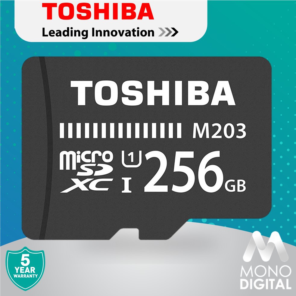 Toshiba M203 Uhs I U1 Class 10 100mb Microsd Card 256gb Thn