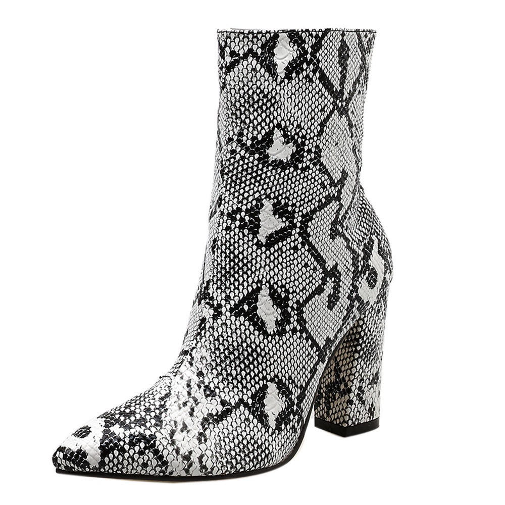 snakeskin shoe boots