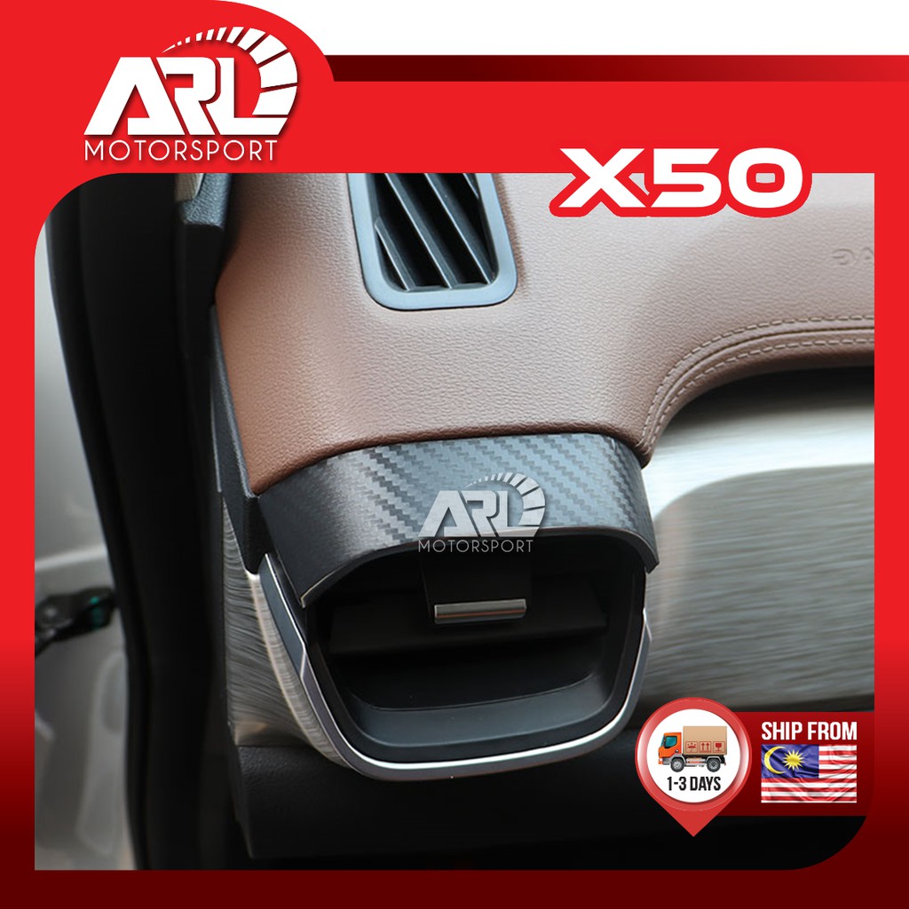 Proton X50 Side Aircond Carbon Fiber Design Sticker Cover Fit For X50