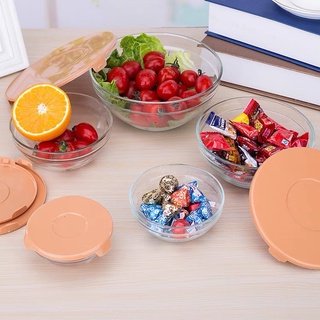 5pc/Set Glass Bowl Set With Lid / Mangkuk Kaca Bertutup | Shopee Malaysia