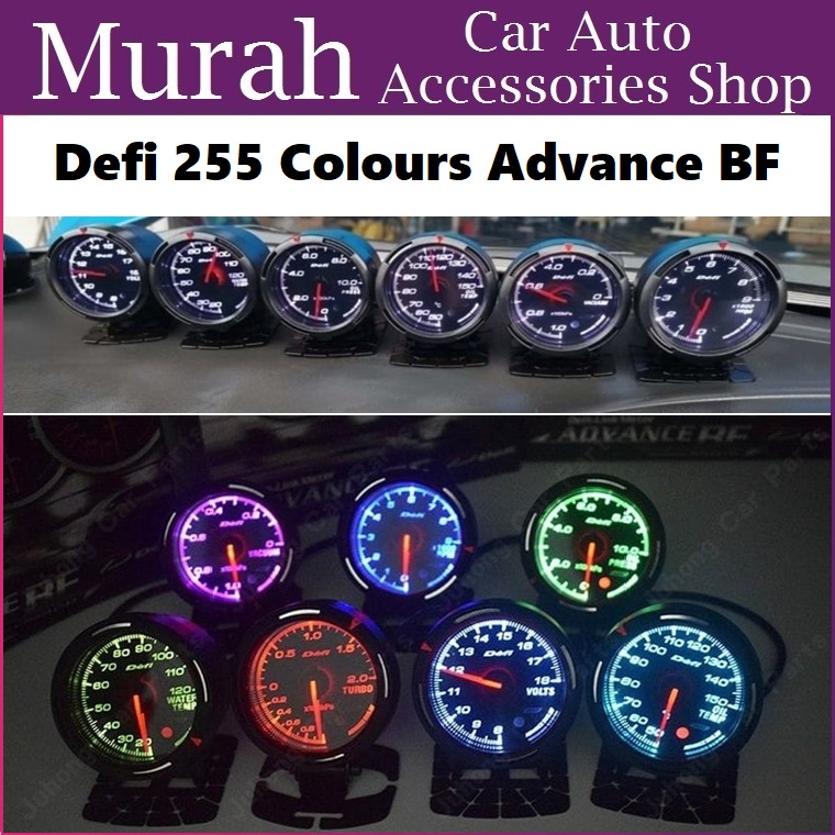 ☆Defi 255 Colours Advance BF☆ Smart Digital Meter Gauge with sensor Water Temp Volt Boost RPM Oil Press Oil Temp 1set