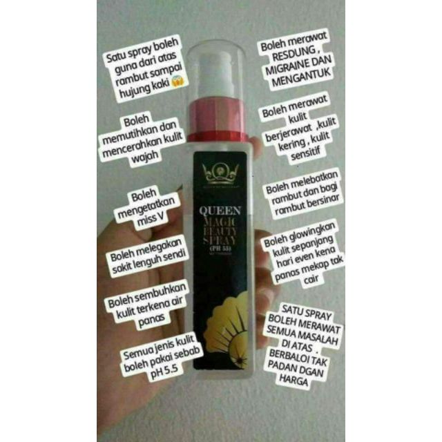 QUEEN MAGIC BEAUTY SPRAY (UBAT RESDUNG)  Shopee Malaysia