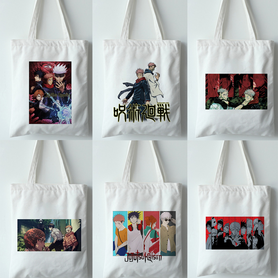 Anime Jujutsu Kaisen Tote Bag Women's Shoulder Bag Large Capacity