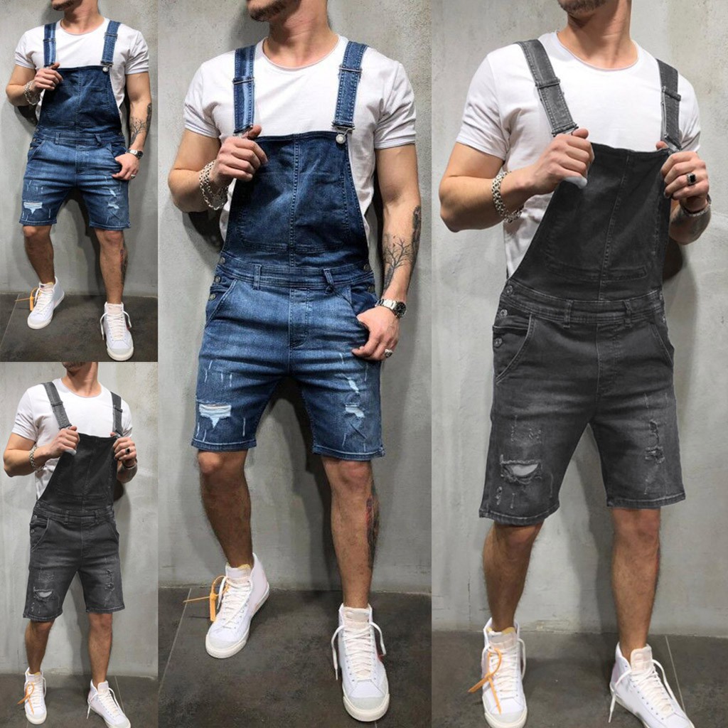 suspender shorts men