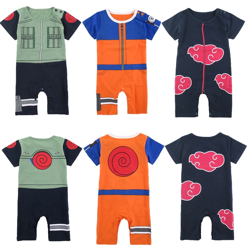 Baby Boy Akatsuki Costume Romper Funny Infant Uzumaki Naruto Hatake Kakashi Playsuit Cute 0 24m Shopee Malaysia