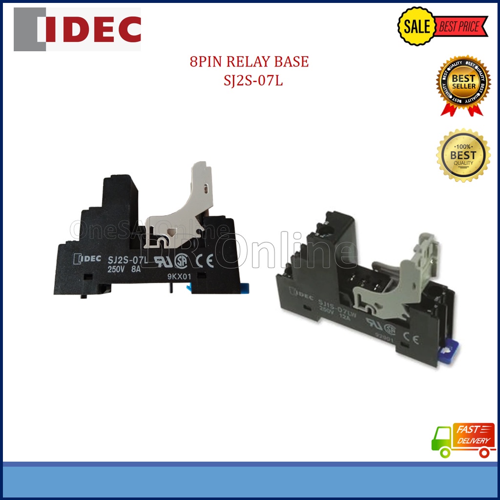 IDEC Relay Base 8pin Flat FOR RJ2S SJ2S07L Shopee Malaysia