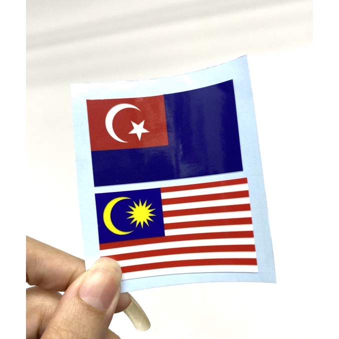 High Resolution Waterproof sticker (Johor Flag & Malaysia Flag)(Merdeka