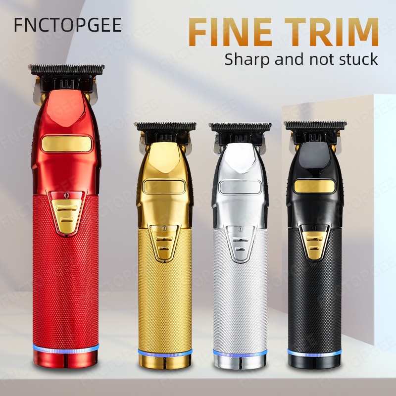 Professional T9 Hair Trimmer Gold Electric Trimmer For Men Cordless Rechargeable Shaver Barber Hair Cutting Machine