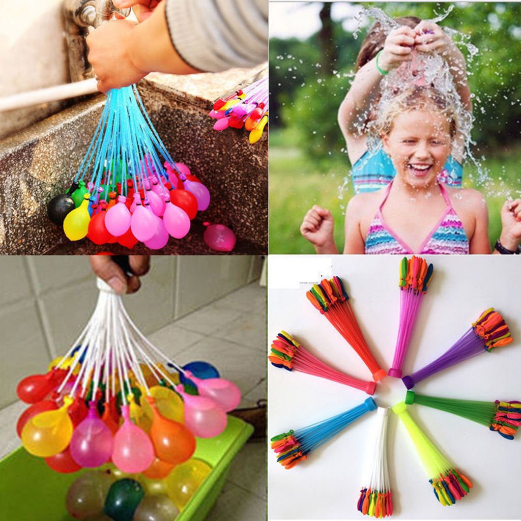 Oriflame Self Sealing Water Balloons 111 pcs Assorted Colors Water Bomb Kids Balloons Set Party Games Quick Fill Balloons Bunches for Swimming Pool Outdoor Summer Fun 