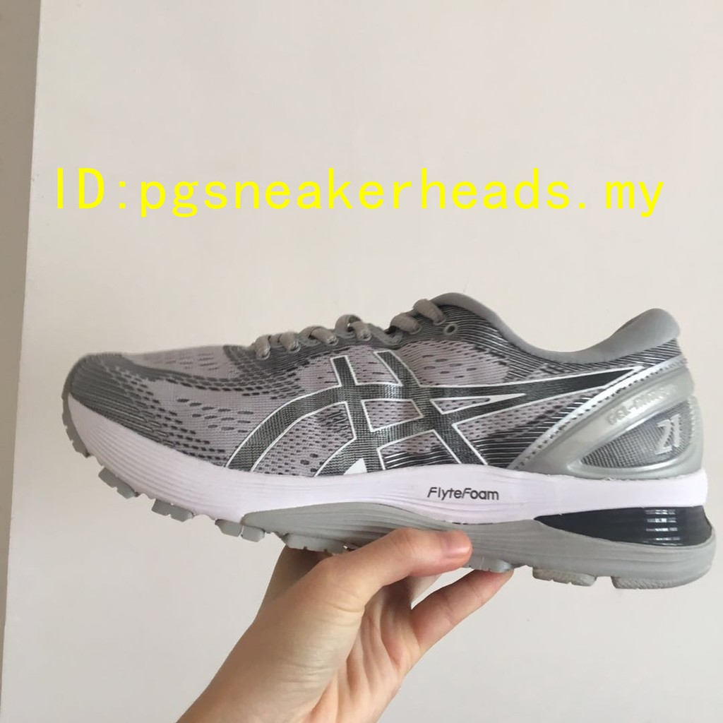 asics GEL-NIMBUS 21 Men Shoes Light grey silver Running Shoes 40-45 |  Shopee Malaysia