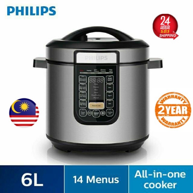 Philips 6.0L All In One Pressure Cooker HD2137 | Shopee Malaysia