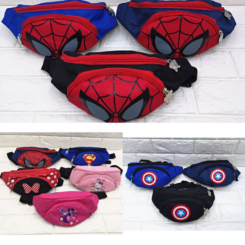 Spiderman Captain America Waist Bag Kids Belt Bag Shoulder Bag (BGJAYA) |  Shopee Malaysia