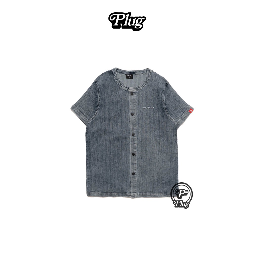 TNTCO Yin Mandarin Collar Shirt (Denim) Shopee Malaysia