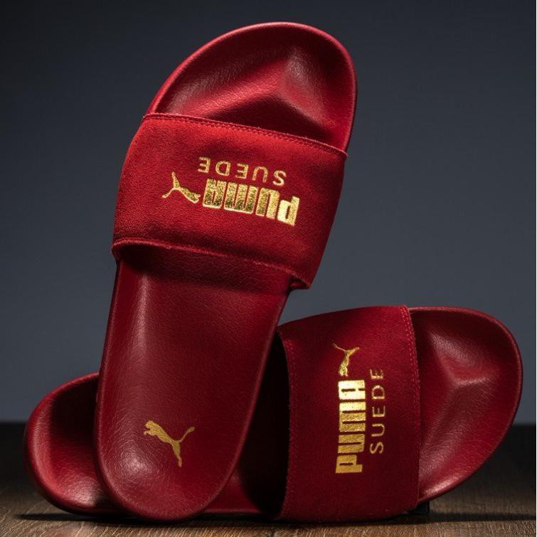 puma leadcat suede slides