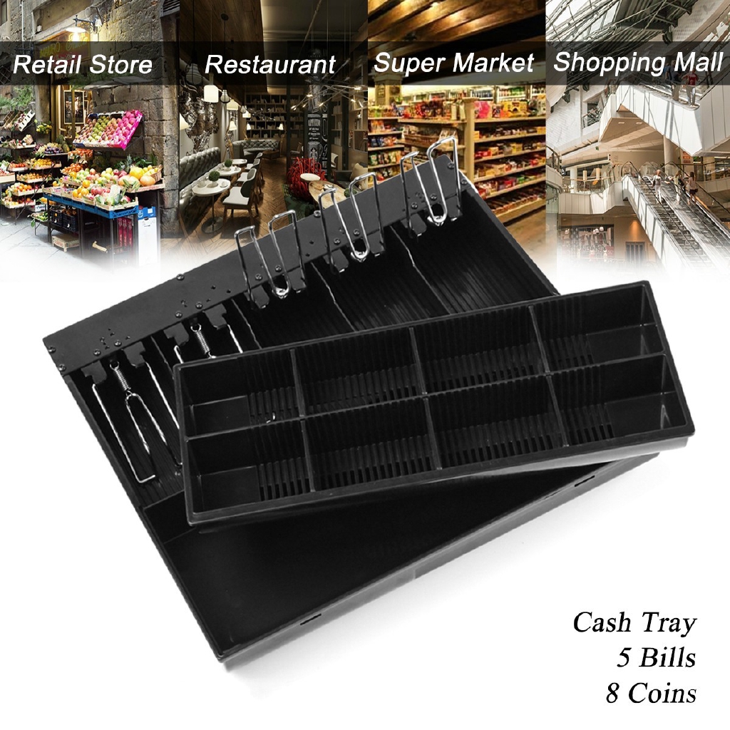 Cash Coin Drawer Box Register Tray Cashier Storage Case Box