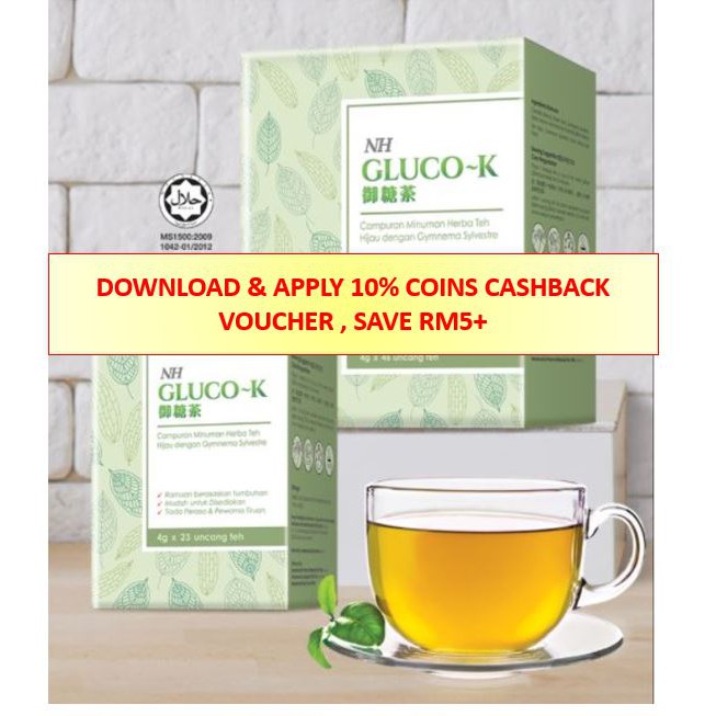 NH Gluco K Herbal Tea for healthy Diet 4g x 46's Shopee Malaysia