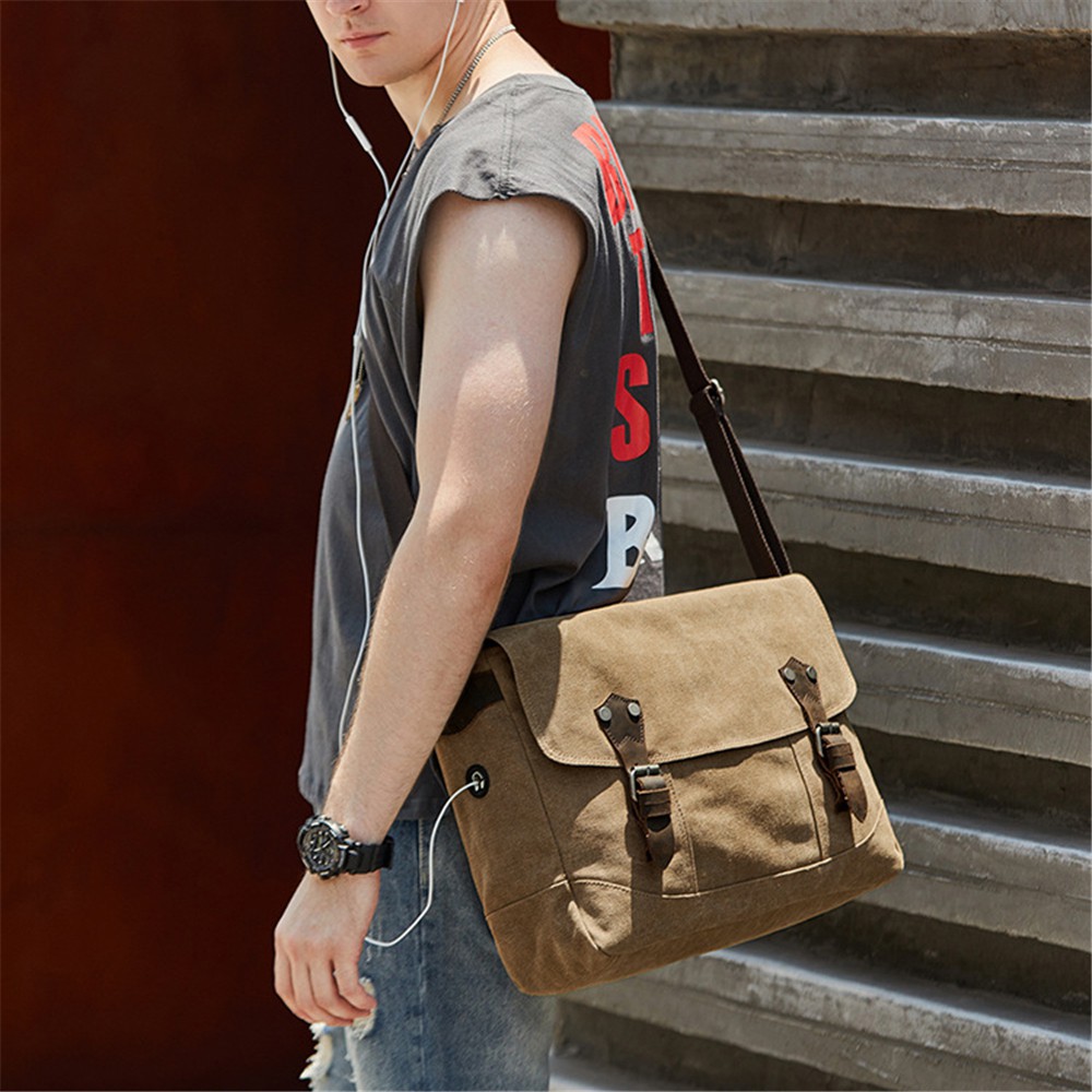 mens canvas sling bag