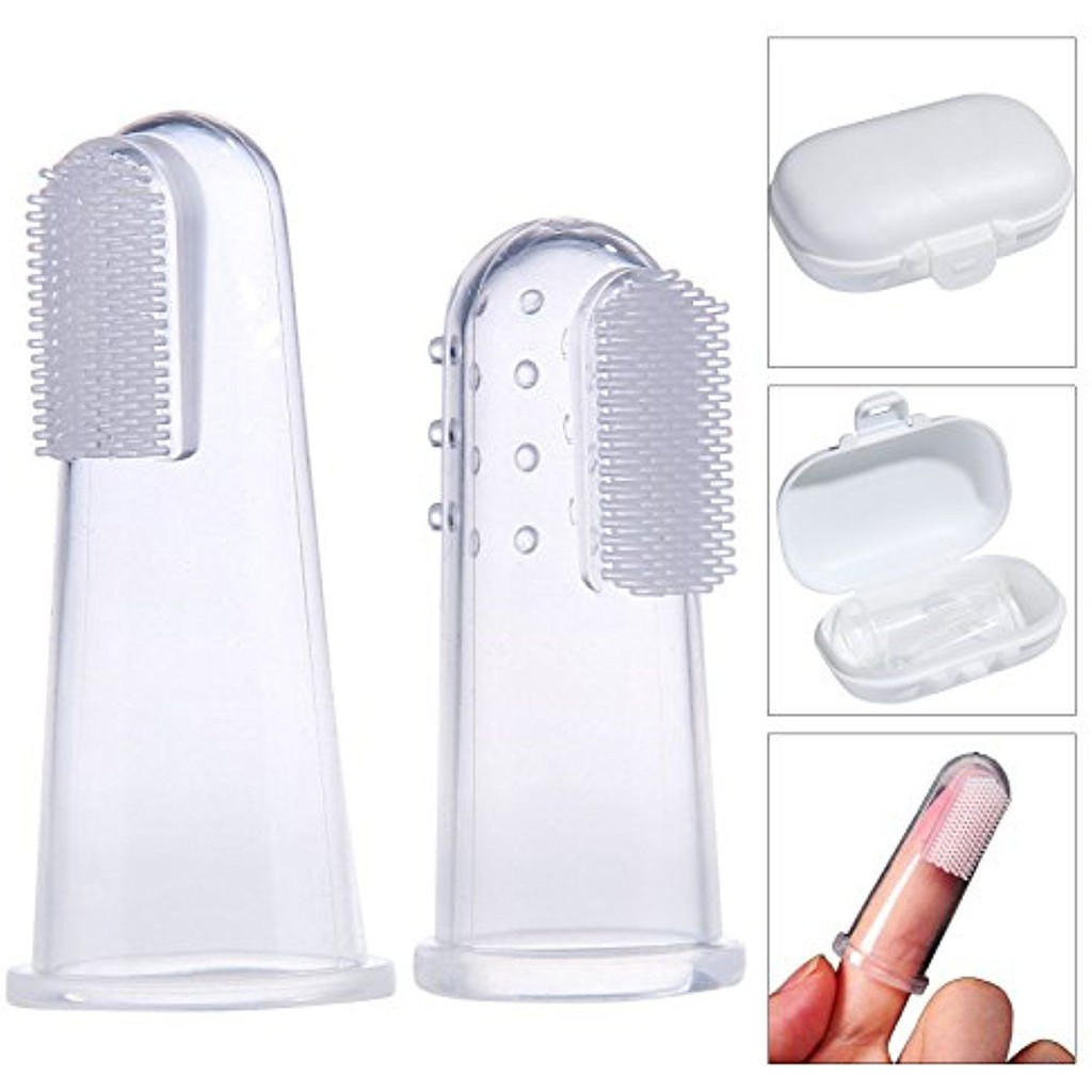 Silicone Pet Tiny Finger Toothbrush Berus Gigi Kucing Cleaning Tool Shopee Malaysia