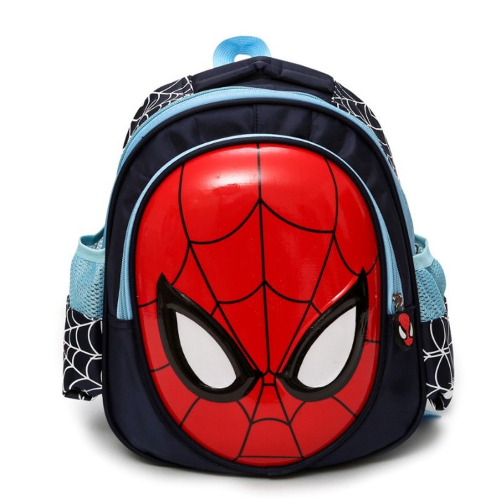3D Spiderman Printed Wide Strap Stress Relief Kids Backpack School Bag