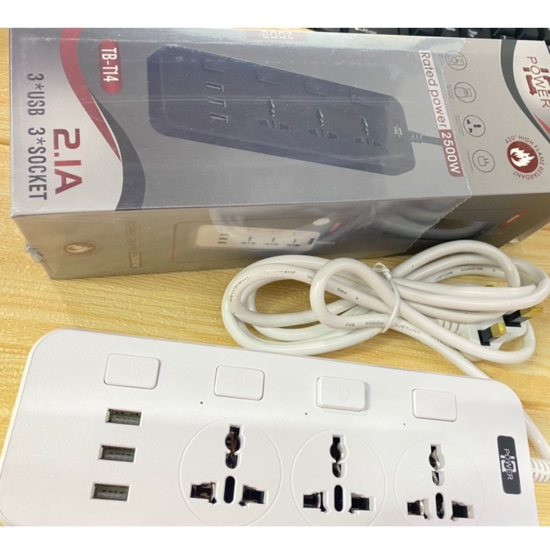 UNIVERSAL Extension [ 5M] Cable SURGE PROTECTOR Portable TB_T14 USB