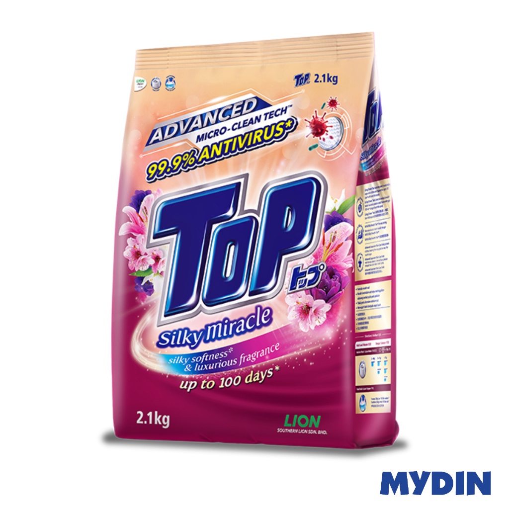 Top Detergent Powder Silky Miracle (2.1kg) Shopee Malaysia