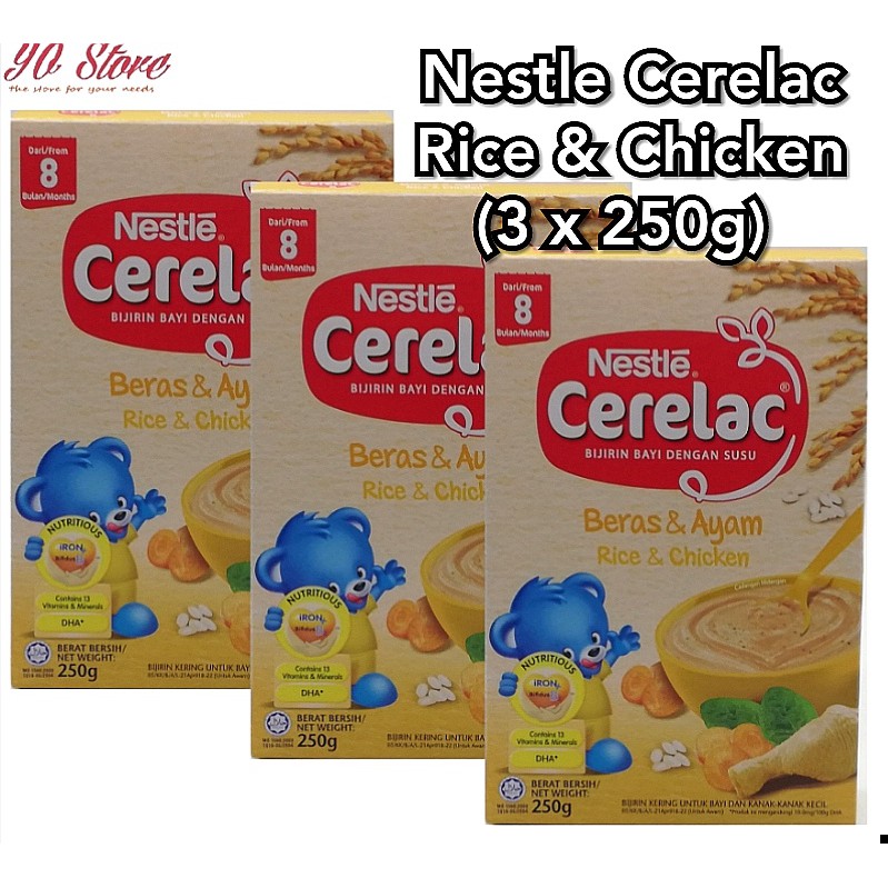 Nestle Cerelac Rice And Chicken 3 X 250g Shopee Malaysia