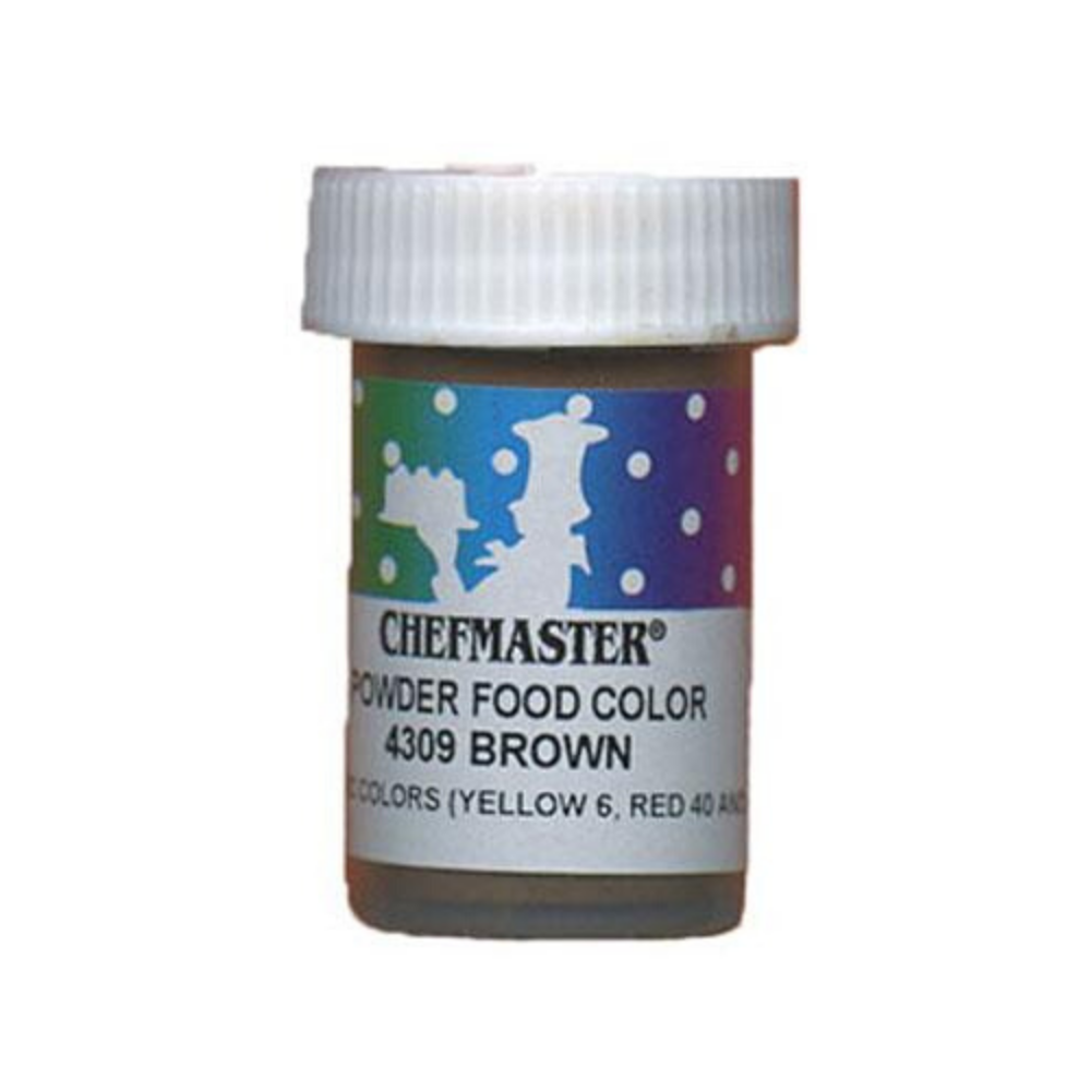 CHEFMASTER, Powdered Colors, Oil Based, Brown, 3 g