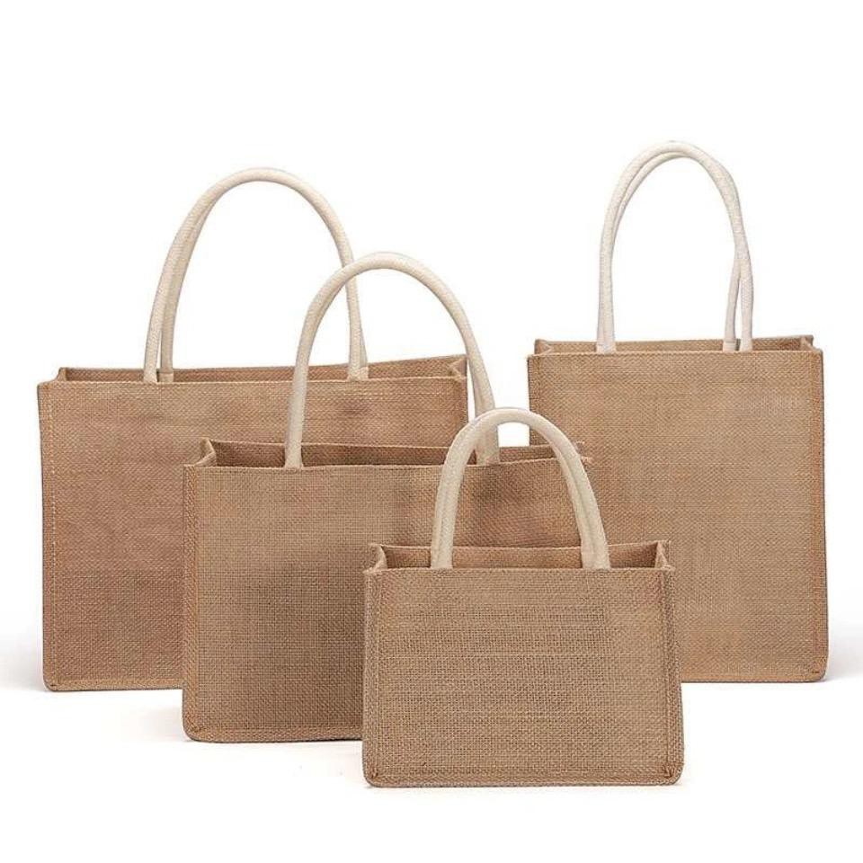 DIY Muji Plain Jute My Bag Raw White String Recycle Bag Go Green Shopee Malaysia