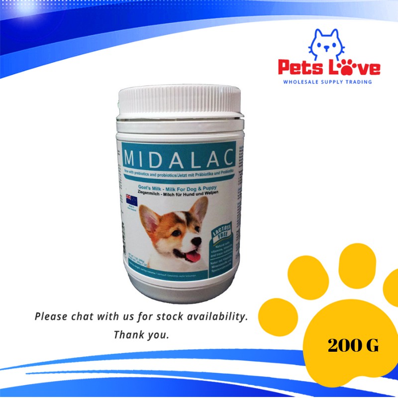 PSP089 MIDALAC GOAT MILK POWDER FOR DOG & PUPPY 200G Shopee Malaysia