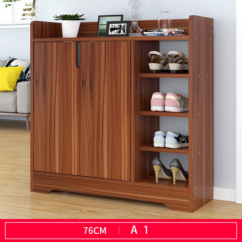 Home Shoe Cabinet Simple Shoe Rack Storage Imitation Wood Shoes