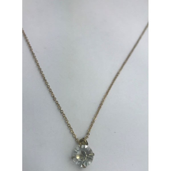 Authentic French Connection Ditsy Crystal Long Pendant Necklaces