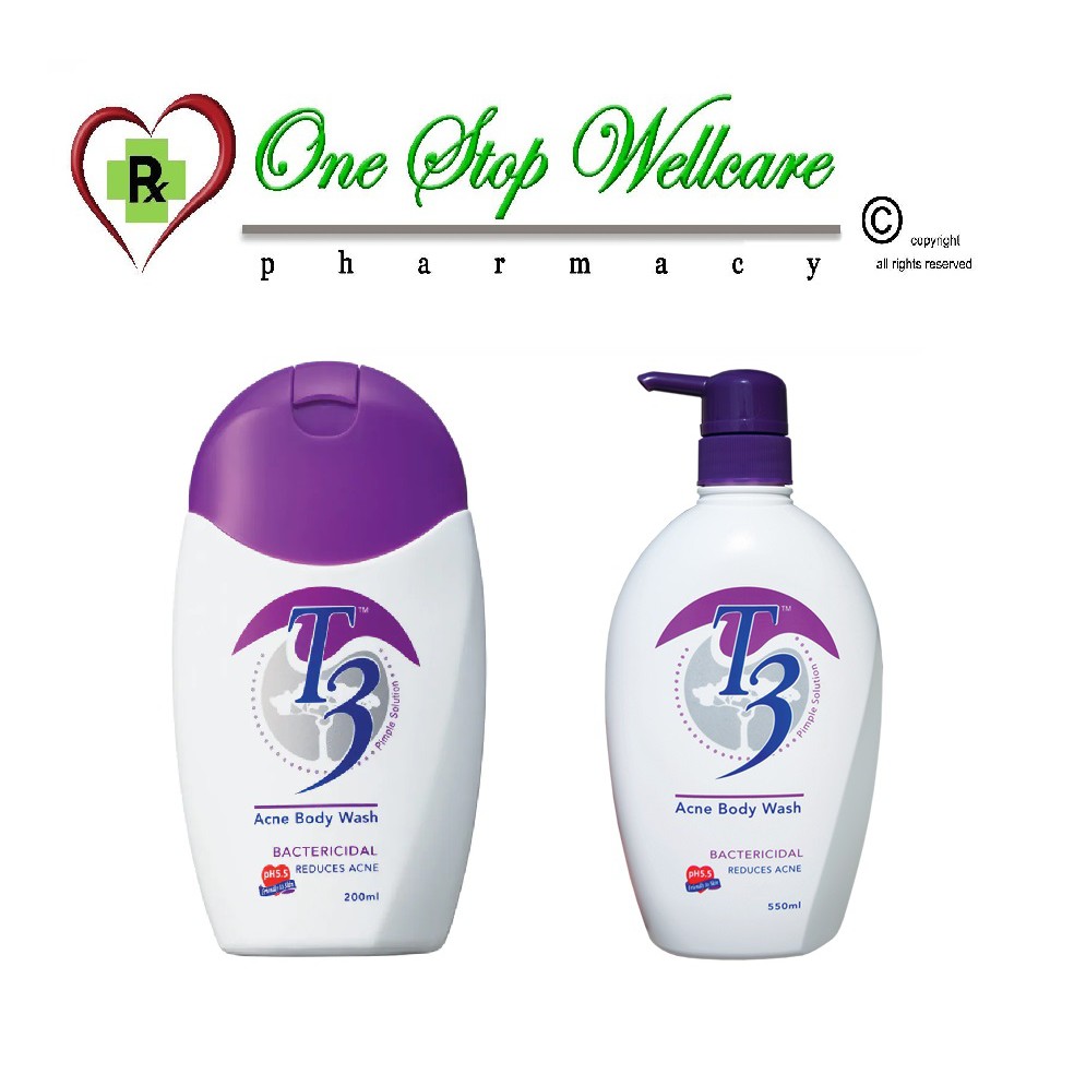 T3 ACNE BODY WASH BACTERICIDAL 200ML / 550ML Shopee Malaysia