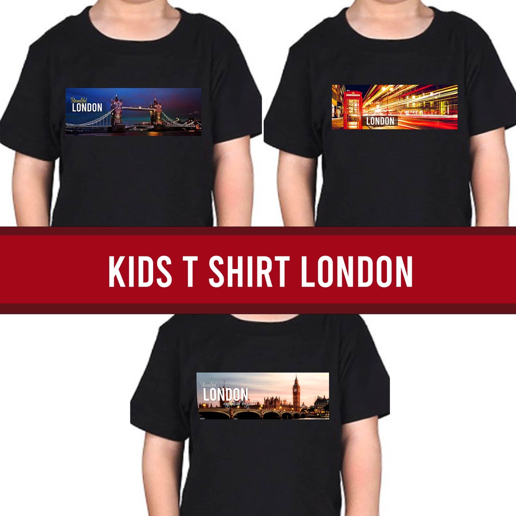 Kids T shirt London UK United Kingdom England Cotton T-Shirt Souvenir Gift T shirt Kanak kanak