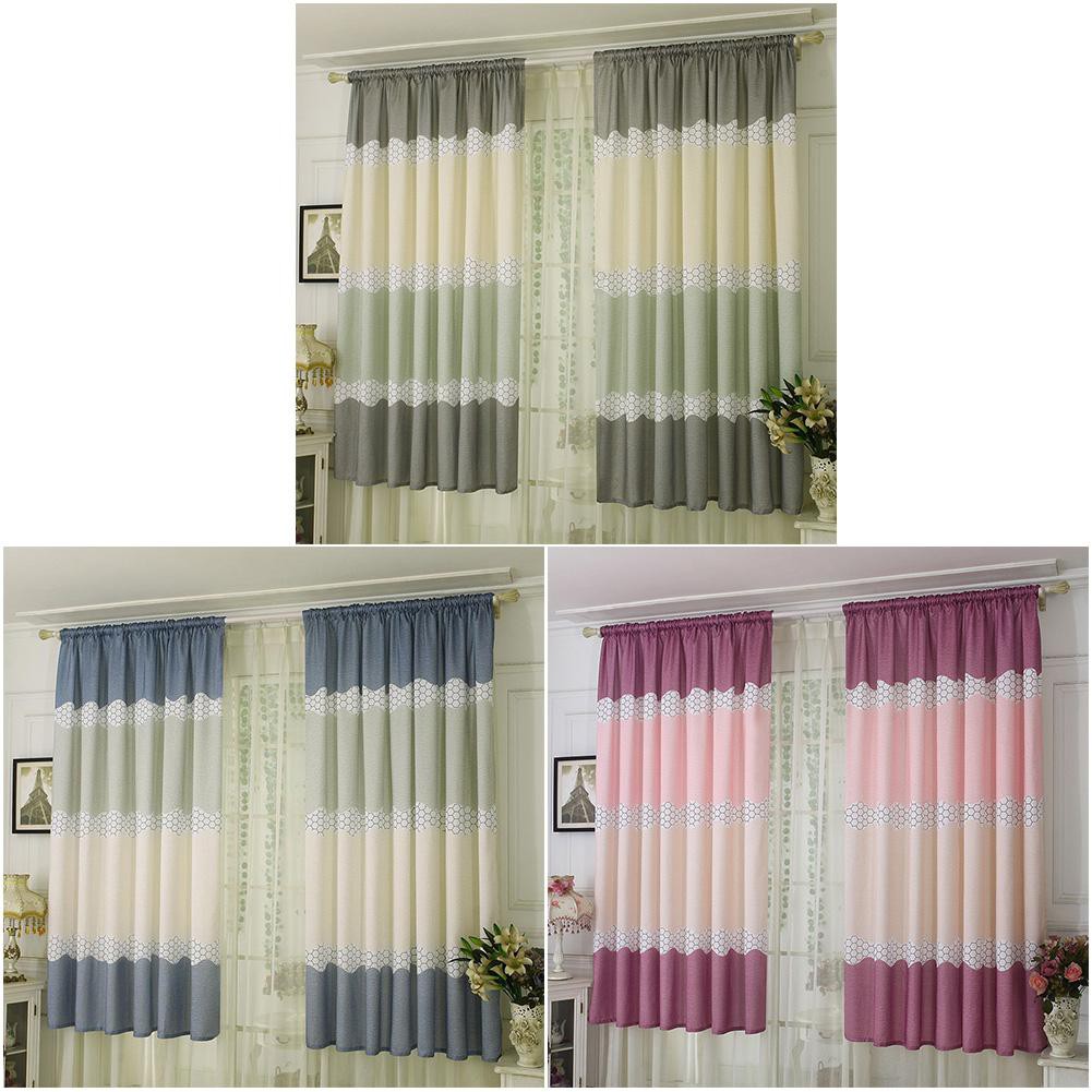 Wf Wide Strip Half Blackout Curtain Bedroom Living Room