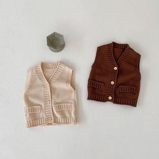 Seyurigaoka 0-3Y Newborn Baby Girl Boys Tank Top Basic Plain Rib Stitch Sleeveless Vest Shirt for Unisex Infant 
