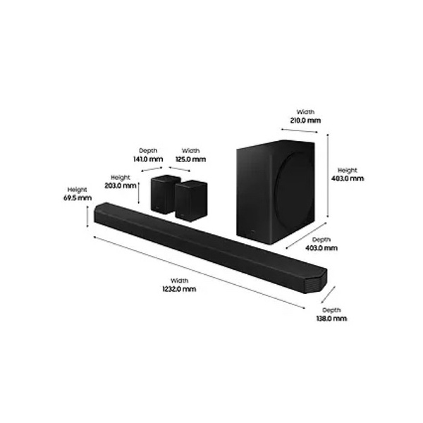 Samsung HWQ950A Bluetooth WiFi Cinematic Sound Bar with Dolby Atmos